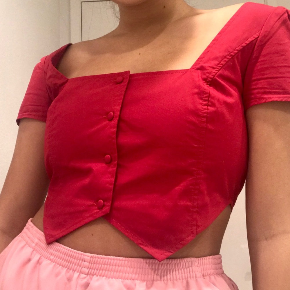 I AM GIA ankaa top in red